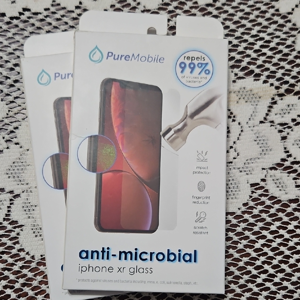 White Anti-Microbial Screen Protector for Smartphones